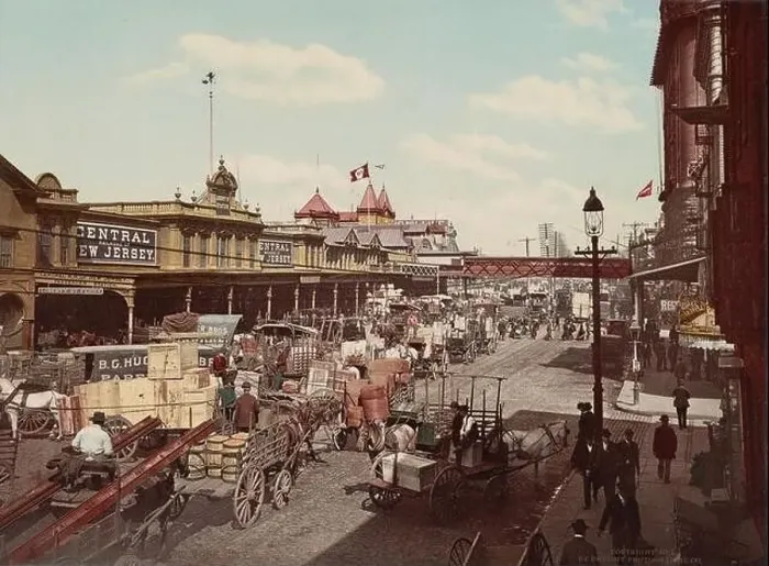 Framed Print : West Street, New York City 1900 Framed Print : West Street, New York City 1900
