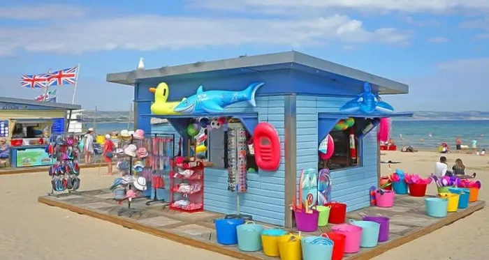 Framed Print : Weymouth beach shop hut Framed Print : Weymouth beach shop hut