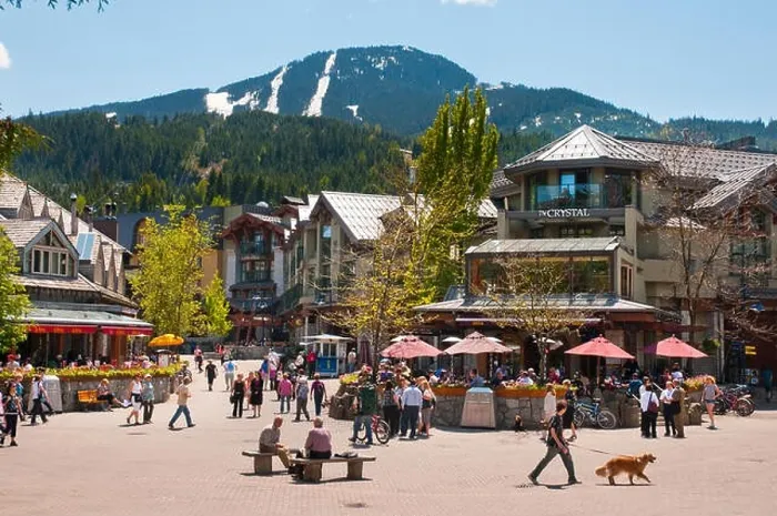 Framed Print : Whistler Village is a fun pedestrianfriendly area for visitors and residents Framed Print : Whistler Village is a fun pedestrianfriendly area for visitors and residents