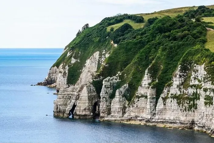 Framed Print : White Cliffs and Beer Beach, Jurassic Coast, Beer Village, Seaton, Devon, England Framed Print : White Cliffs and Beer Beach, Jurassic Coast, Beer Village, Seaton, Devon, England