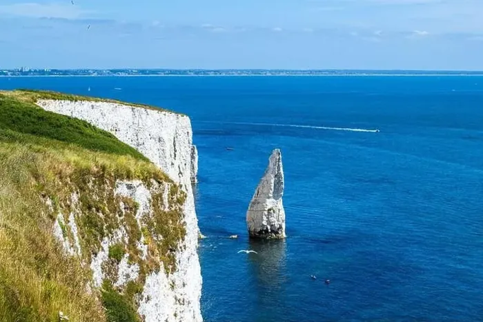 Framed Print : White Cliffs of Old Harry Rocks Jurassic Coast from a drone, Dorset Coast, Poole, England Framed Print : White Cliffs of Old Harry Rocks Jurassic Coast from a drone, Dorset Coast, Poole, England