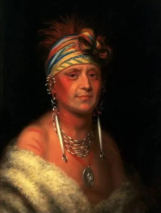 Framed Print : White Plume (ca. 1765—1838), also known as Nom-pa-wa-rah Framed Print : White Plume (ca. 1765—1838), also known as Nom-pa-wa-rah