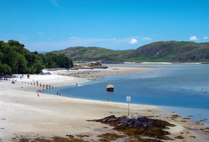 Framed Print : The white sands of Morar, near Mallaig, Scotland during a heatwave, July 2018 Framed Print : The white sands of Morar, near Mallaig, Scotland during a heatwave, July 2018