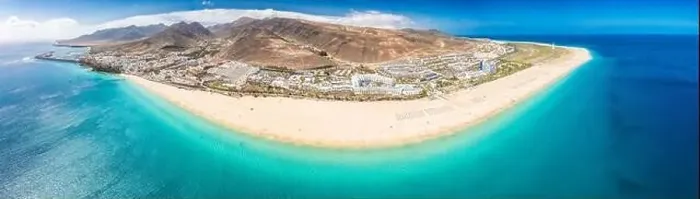 Framed Print : White sandy beach and blue water in Morro Jable, south of Fuerteventura, Canary islands, Spain Framed Print : White sandy beach and blue water in Morro Jable, south of Fuerteventura, Canary islands, Spain