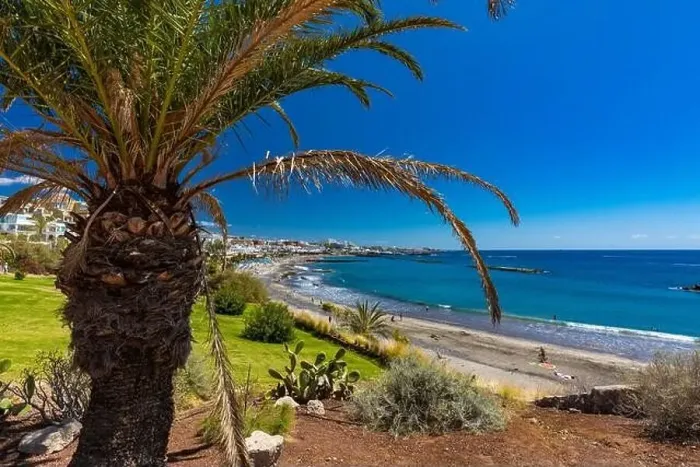 Framed Print : White sandy El Duque beach and coastline in Tenerife. Adeje coast Canary island, Spain Framed Print : White sandy El Duque beach and coastline in Tenerife. Adeje coast Canary island, Spain
