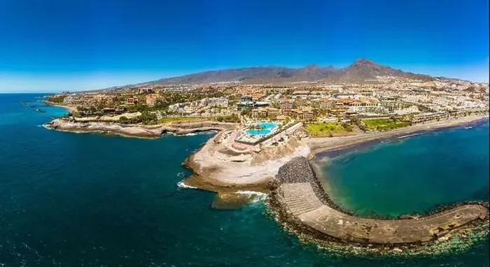 Framed Print : White sandy El Duque beach and coastline in Tenerife. Adeje coast Canary island, Spain Framed Print : White sandy El Duque beach and coastline in Tenerife. Adeje coast Canary island, Spain