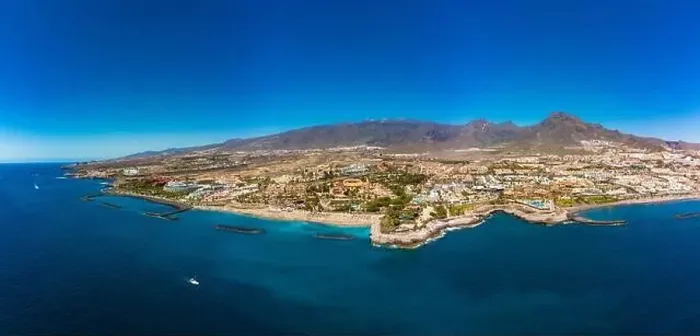 Framed Print : White sandy El Duque beach and coastline in Tenerife. Adeje coast Canary island, Spain Framed Print : White sandy El Duque beach and coastline in Tenerife. Adeje coast Canary island, Spain
