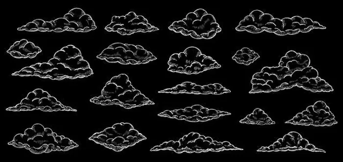 Framed Print : White sketch clouds. Hand drawn cloud, sky cloudscape. Outline sketching narture vintage vector collection Framed Print : White sketch clouds. Hand drawn cloud, sky cloudscape. Outline sketching narture vintage vector collection