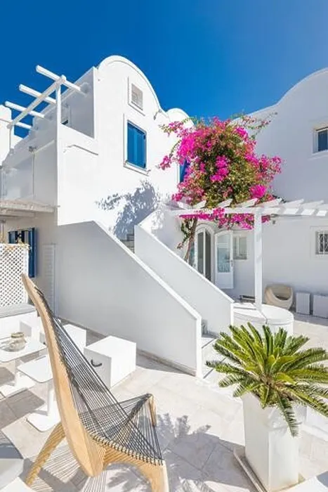 Framed Print : White wash architecture on Santorini Island, Greece. The view toward Caldera sea with relaxing summer travel vacation mood, vibes. Romance love couple Framed Print : White wash architecture on Santorini Island, Greece. The view toward Caldera sea with relaxing summer travel vacation mood, vibes. Romance love couple
