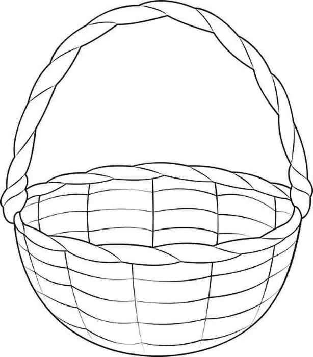 Framed Print : Empty wicker basket. Basket vector icon