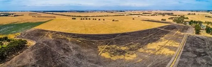Framed Print : Wide aerial panorama of agricultural land in Australian outback Framed Print : Wide aerial panorama of agricultural land in Australian outback
