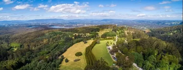 Framed Print : Wide aerial panorama of Dandenong Ranges in Victoria, Australia Framed Print : Wide aerial panorama of Dandenong Ranges in Victoria, Australia