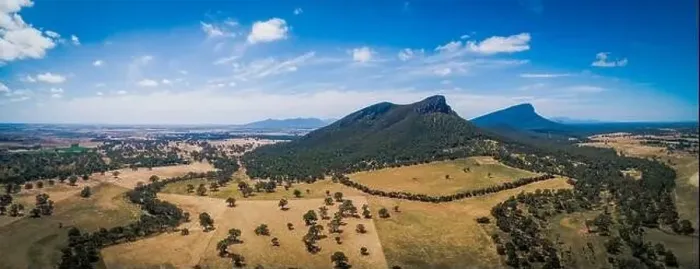 Framed Print : Wide aerial panorama of Mount Abrupt and surroundings. Grampians National Park, Australia Framed Print : Wide aerial panorama of Mount Abrupt and surroundings. Grampians National Park, Australia