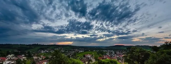 Framed Print : Wide hires panoramic landscape view of green valley in Schwartzwald at sunset. Beautiful sky and evening in the village Framed Print : Wide hires panoramic landscape view of green valley in Schwartzwald at sunset. Beautiful sky and evening in the village