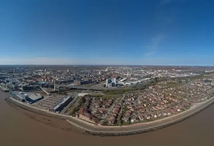 Framed Print : Wide panorama of Kingston upon Hull waterfront Framed Print : Wide panorama of Kingston upon Hull waterfront