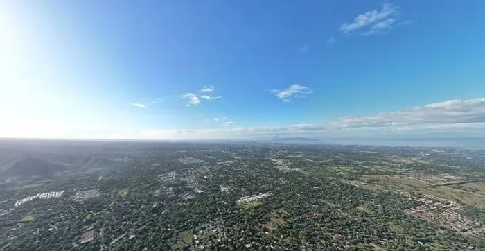 Framed Print : Wide panorama on Managua city aerial drone view on bright sunny day Framed Print : Wide panorama on Managua city aerial drone view on bright sunny day