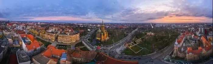 Framed Print : Wide panorama of Timisoara city, Romania. Timisoara at twiligh evening time Framed Print : Wide panorama of Timisoara city, Romania. Timisoara at twiligh evening time