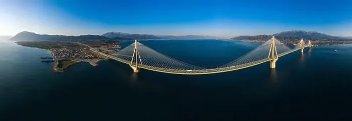 Framed Print : Wide panorama of world famous cable suspension bridge of Rio - Antirio Harilaos Trikoupis, Patras Framed Print : Wide panorama of world famous cable suspension bridge of Rio - Antirio Harilaos Trikoupis, Patras