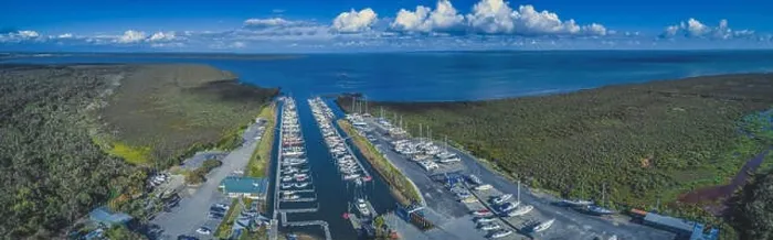 Framed Print : Wide panorama of Yaringa Boat Harbour and ocean coastline on summer day Framed Print : Wide panorama of Yaringa Boat Harbour and ocean coastline on summer day