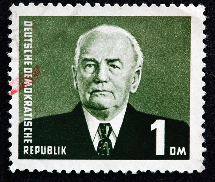 Framed Print : Wilhelm Pieck, President of East Germany German Democratic Republic (1949-1960), postage stamp, Germany Framed Print : Wilhelm Pieck, President of East Germany German Democratic Republic (1949-1960), postage stamp, Germany