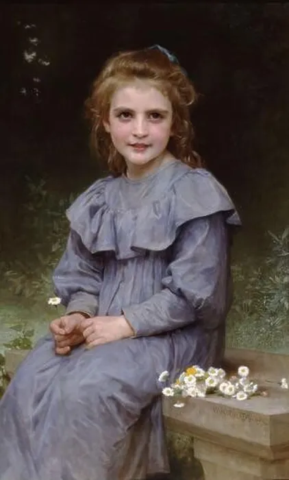 Framed Print : William-Adolphe Bouguereau (1825-1905) - Daisies 1894 Framed Print : William-Adolphe Bouguereau (1825-1905) - Daisies 1894