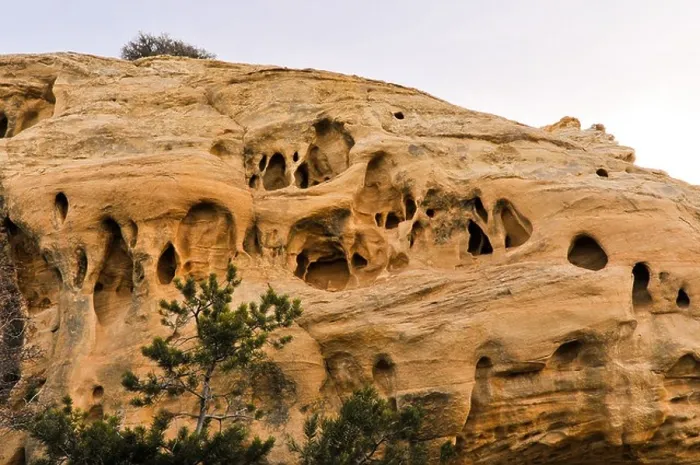 Framed Print : Wind carved sandstone formations at Ghost Rocks East View Area in San Rafael Swell, on I-70, Eastern Utah