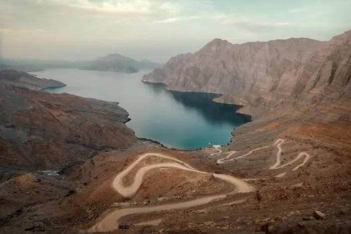 Framed Print : Winding mountain road in Musandam Oman taken in May 2022 Framed Print : Winding mountain road in Musandam Oman taken in May 2022