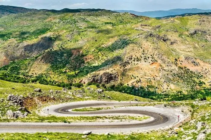 Framed Print : Winding road to Nemrut Dagi in the mountains of Turkey Framed Print : Winding road to Nemrut Dagi in the mountains of Turkey