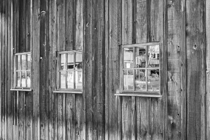 Framed Print : Windows on a weathered wooden wall Framed Print : Windows on a weathered wooden wall