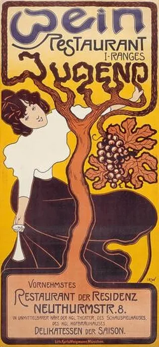 Framed Print : Wine Restaurant Youth (Wien Restaurant Jugned). Josef Rudolf Witzel (Germany, 1867-1925). Germany, Munich, 1891. Prints; posters. Lithograph Framed Print : Wine Restaurant Youth (Wien Restaurant Jugned). Josef Rudolf Witzel (Germany, 1867-1925). Germany, Munich, 1891. Prints; posters. Lithograph