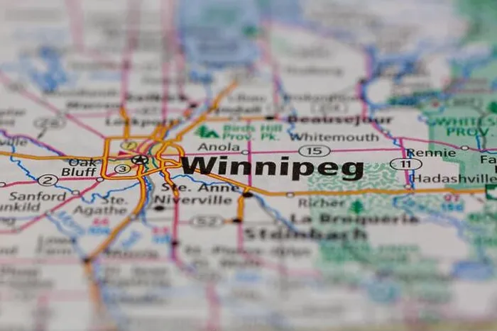 Framed Print : Winnipeg Saskatchewan Canada Shown on a road map or Geography map Framed Print : Winnipeg Saskatchewan Canada Shown on a road map or Geography map