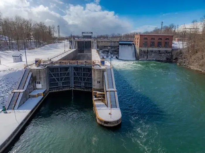 Framed Print : Winter aerial Image of the Erie Canal Locks found in Seneca Falls, NY, between Seneca Lake and Cayuga Lake Framed Print : Winter aerial Image of the Erie Canal Locks found in Seneca Falls, NY, between Seneca Lake and Cayuga Lake