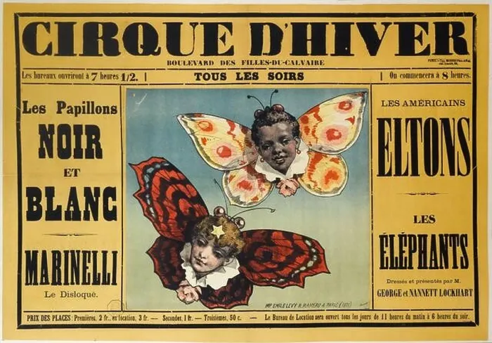 Framed Print : WINTER CIRCUS, BLACK AND WHITE BUTTERFLIES - WINTER CIRCUS, BLACK AND WHITE BUTTERFLIES Emile Levy. Imprimerie Morris père et fils Framed Print : WINTER CIRCUS, BLACK AND WHITE BUTTERFLIES - WINTER CIRCUS, BLACK AND WHITE BUTTERFLIES Emile Levy. Imprimerie Morris père et fils
