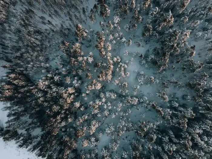 Framed Print : Winter Snow Landscape in Sweden by Drone Framed Print : Winter Snow Landscape in Sweden by Drone