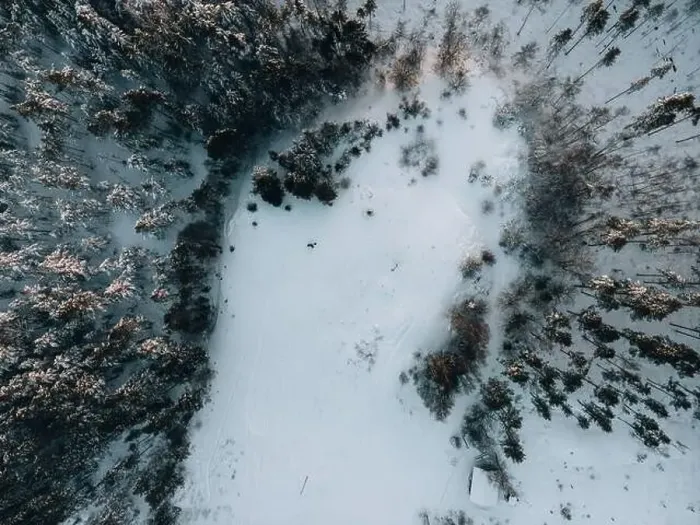 Framed Print : Winter Snow Landscape in Sweden by Drone Framed Print : Winter Snow Landscape in Sweden by Drone