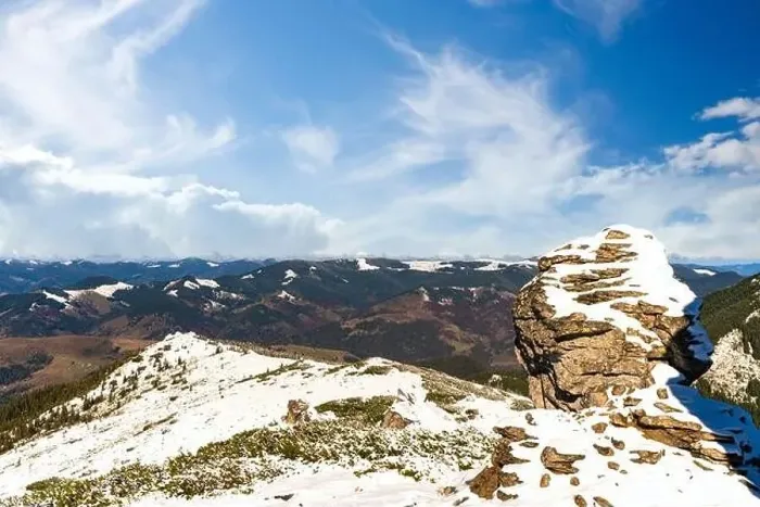 Framed Print : Wonderful landscapes covered with the first snow with large rocky ledges of the Carpathian Mountains Framed Print : Wonderful landscapes covered with the first snow with large rocky ledges of the Carpathian Mountains