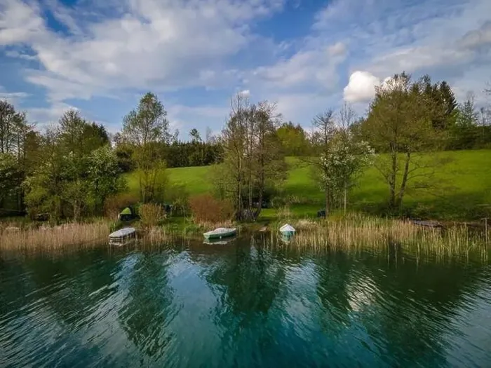 Framed Print : Wonderful places for recreation at the Irrsee in Austria