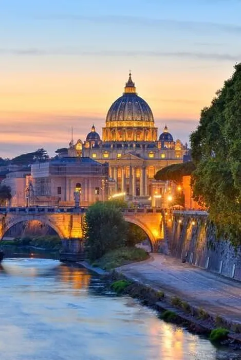 Framed Print : Wonderful view of St Peter Cathedral, Rome, Italy. Sunset light Framed Print : Wonderful view of St Peter Cathedral, Rome, Italy. Sunset light
