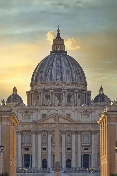 Framed Print : Wonderful view of St Peter Cathedral, Rome, Italy. Sunset light Framed Print : Wonderful view of St Peter Cathedral, Rome, Italy. Sunset light