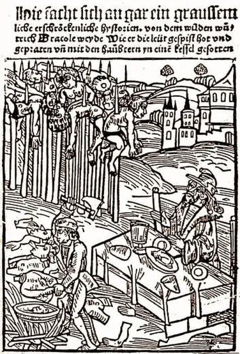 Framed Print : Woodcut of Vlad III, c. 1560, reputedly a copy of an original made during his lifetime Framed Print : Woodcut of Vlad III, c. 1560, reputedly a copy of an original made during his lifetime