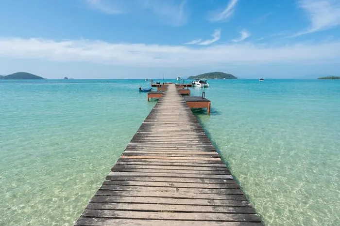 Framed Print : Wooden pier in Phuket, Thailand. Summer, Travel, Vacation and Holiday concept Framed Print : Wooden pier in Phuket, Thailand. Summer, Travel, Vacation and Holiday concept