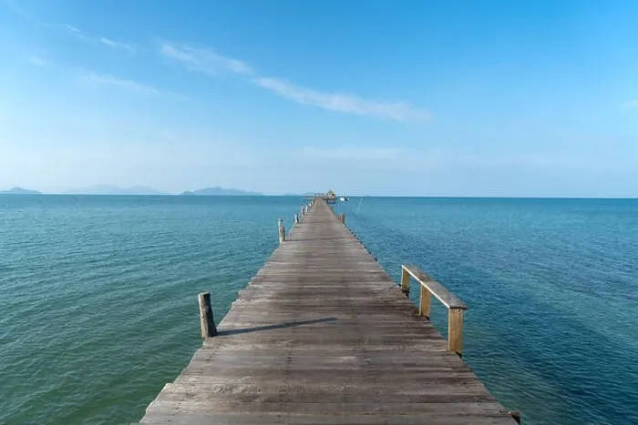 Framed Print : Wooden pier in Phuket, Thailand. Summer, Travel, Vacation and Holiday concept Framed Print : Wooden pier in Phuket, Thailand. Summer, Travel, Vacation and Holiday concept