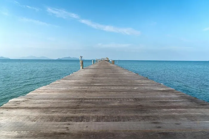 Framed Print : Wooden pier in Phuket, Thailand. Summer, Travel, Vacation and Holiday concept Framed Print : Wooden pier in Phuket, Thailand. Summer, Travel, Vacation and Holiday concept