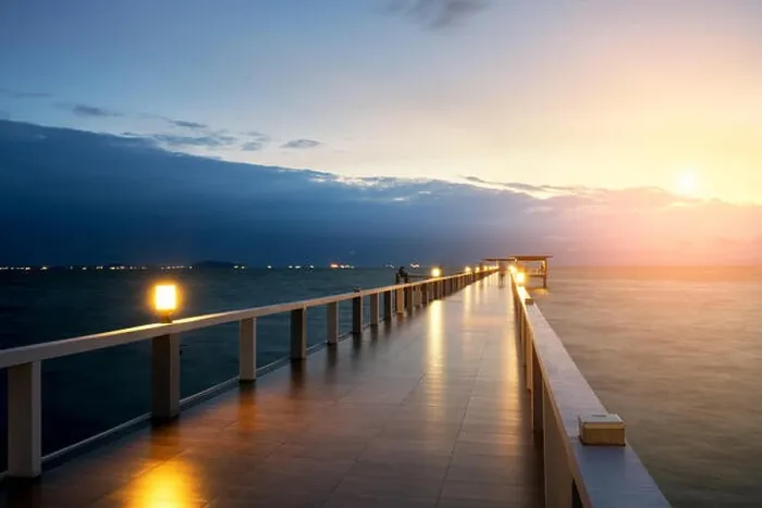 Framed Print : Wooden pier between sunset in Phuket, Thailand. Summer, Travel, Vacation and Holiday concept Framed Print : Wooden pier between sunset in Phuket, Thailand. Summer, Travel, Vacation and Holiday concept