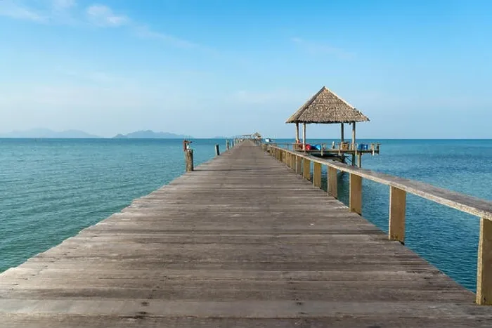 Framed Print : Wooden pier between sunset in Phuket, Thailand. Summer, Travel, Vacation and Holiday concept Framed Print : Wooden pier between sunset in Phuket, Thailand. Summer, Travel, Vacation and Holiday concept