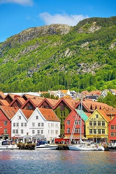 Wooden warehouses, Bryggen, Bergen, Norway