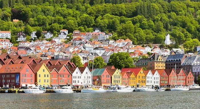 Framed Print : Wooden warehouses, Bryggen, Bergen, Norway Framed Print : Wooden warehouses, Bryggen, Bergen, Norway