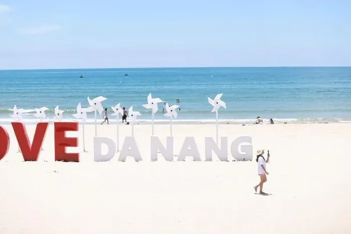 Framed Print : the wording installation I Love Da Nang on the beach of My Khe beach, Da Nang Framed Print : the wording installation I Love Da Nang on the beach of My Khe beach, Da Nang