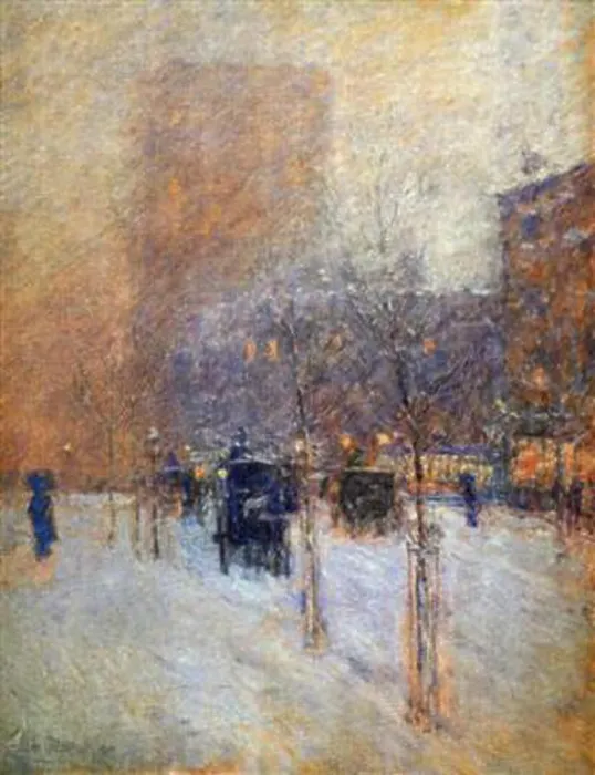 Framed Print : Work by Childe Hassam. before 1935 136 Hassam - late-afternoon-new-york-winter-1900 Framed Print : Work by Childe Hassam. before 1935 136 Hassam - late-afternoon-new-york-winter-1900