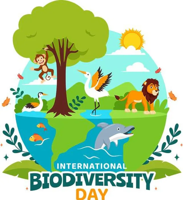 Framed Print : World Biodiversity Day Vector Illustration with Biological Diversity Framed Print : World Biodiversity Day Vector Illustration with Biological Diversity